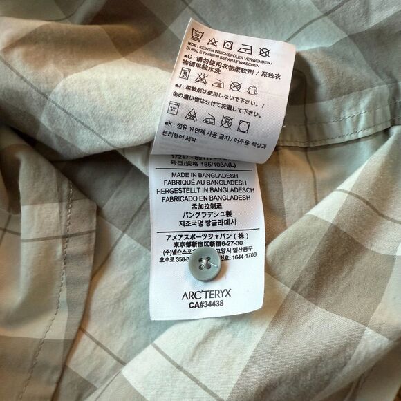 ARC'TERYX MENS SHORT SLEEVE CHECKERED BUTTON DOWN SHIRT MENS LARGE - Picture 4 of 8